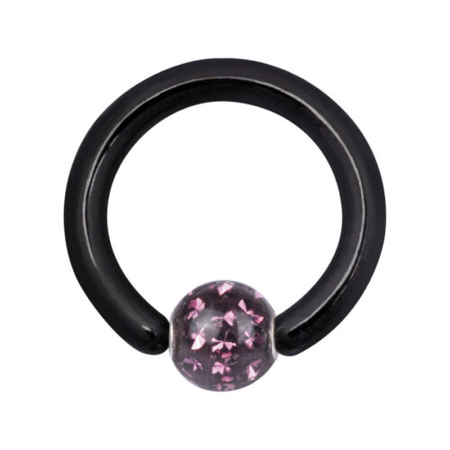 Klemmkugelring With Multi Jewelled Ball