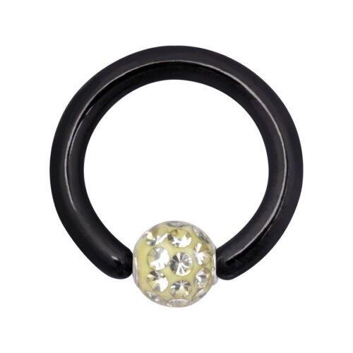 Klemmkugelring With Multi Jewelled Ball