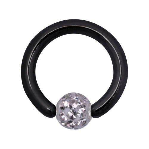 Klemmkugelring With Multi Jewelled Ball