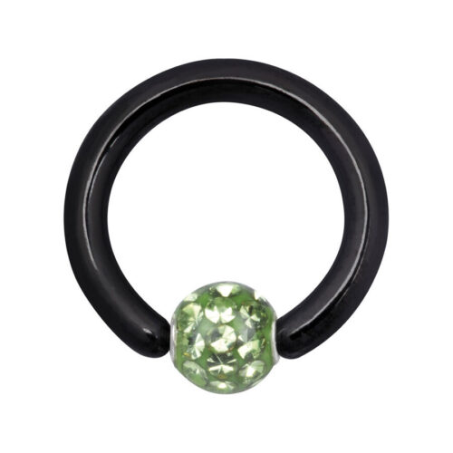 Klemmkugelring With Multi Jewelled Ball