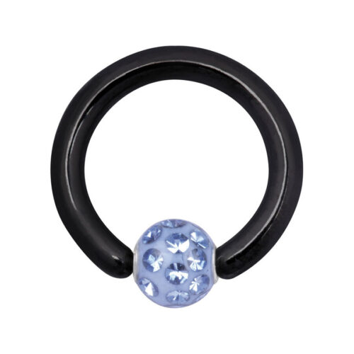 Klemmkugelring With Multi Jewelled Ball