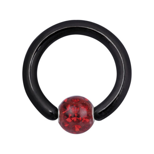 Klemmkugelring With Multi Jewelled Ball