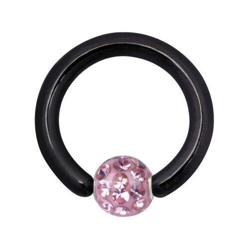 Klemmkugelring With Multi Jewelled Ball