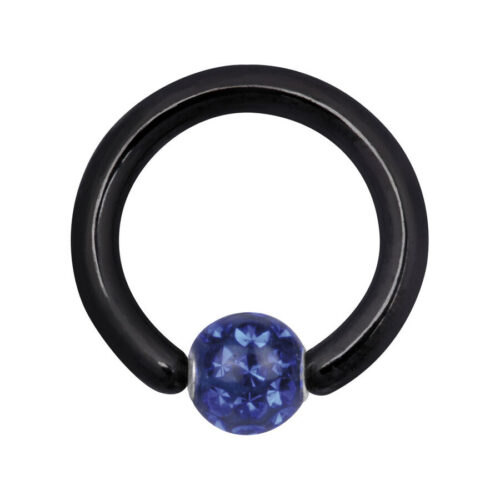 Klemmkugelring With Multi Jewelled Ball