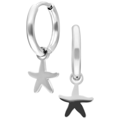 Mini Starfish Hoops Pair