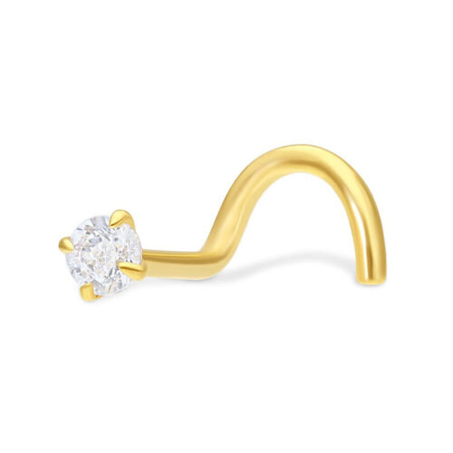 18k Gold Crystal Stone Nosestud