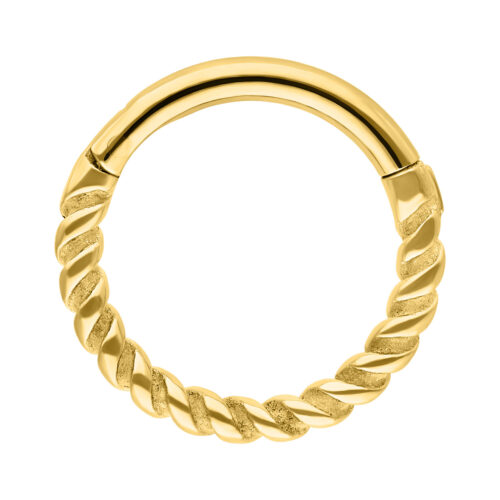 Stainless Steel Twisted Rope Clicker Ring