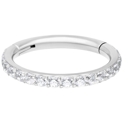 Silver Crystal Conch Ring