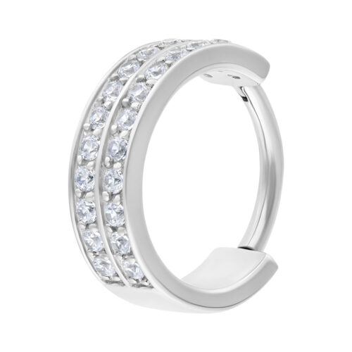 Double Jewelled Hinged Ring