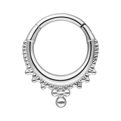 Oriental Septum Clicker - Silvercoloured Metal
