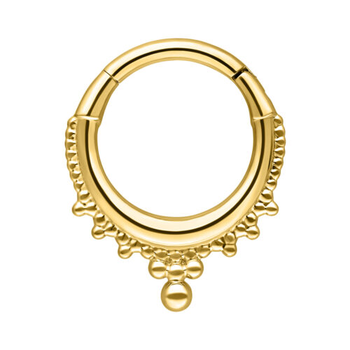 Oriental Septum Clicker - Golden Metal