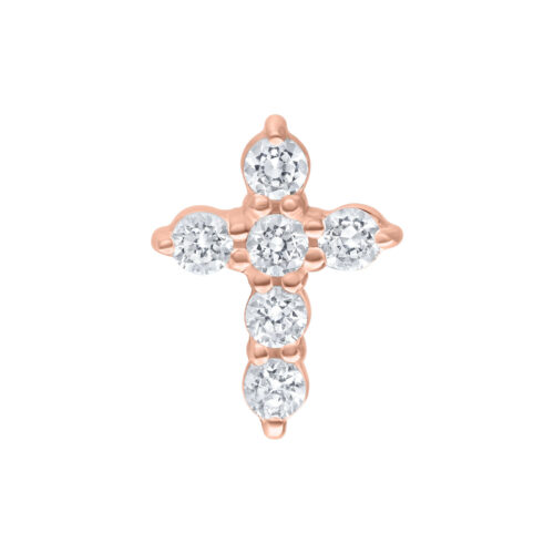 Push Fit Crystal Cross Aufsatz for Bioplast - Rosegold