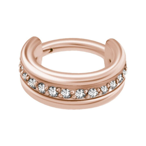 Jewelled  Hinged Clicker - Rosegold