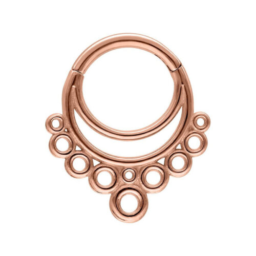 Stainless Steel Bubble Clicker Ring - Rosegold