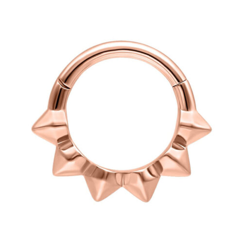 Stainless Steel Cone Clicker Ring - Rosegold