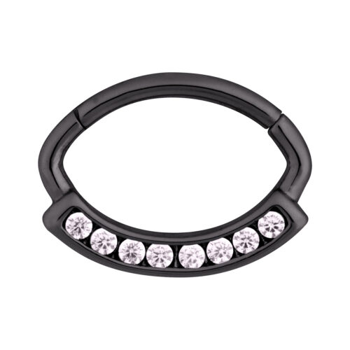 Channel Hinged Ring - Black Metal