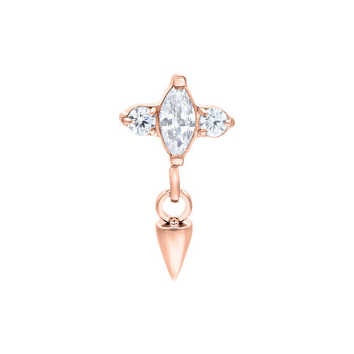 Push Fit Crystal Spike Aufsatz - Rosegold