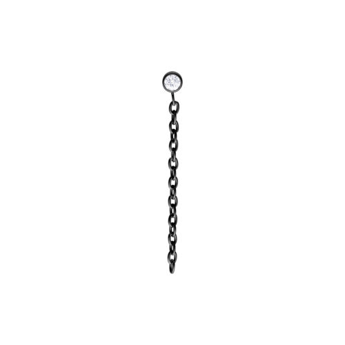 Push Fit Crystal Chain Aufsatz - Black Metal