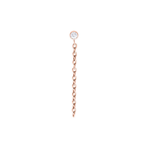 Push Fit Crystal Chain Aufsatz - Rosegold