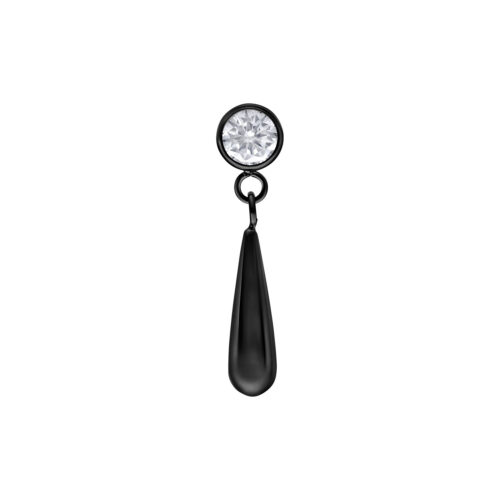 Push Fit Crystal Drop Aufsatz - Black Metal