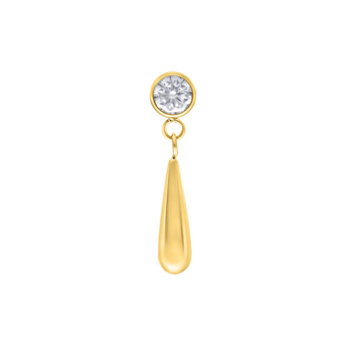 Push Fit Crystal Drop Aufsatz - Golden Metal