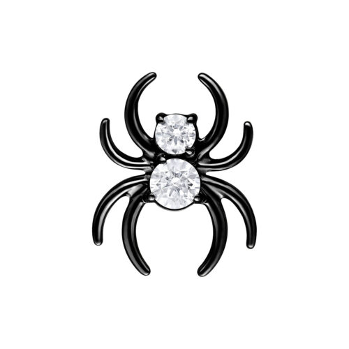 Push Fit Crystal Spider Aufsatz - Black Metal