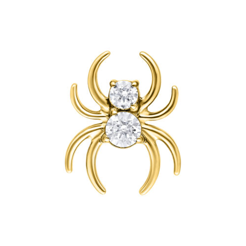 Push Fit Crystal Spider Aufsatz - Golden Metal