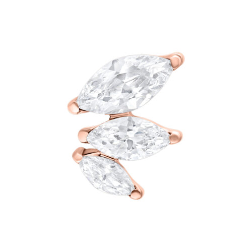 Push Fit Belle Crystal Aufsatz - Rosegold