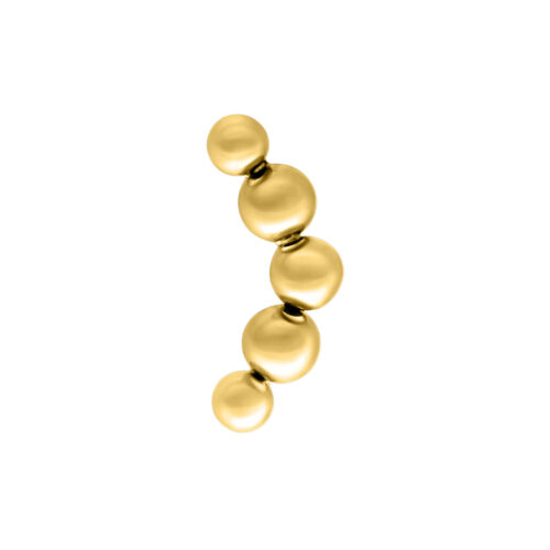 Push Fit Curved Bubble Aufsatz - Golden Metal