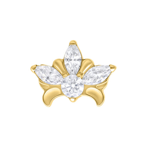 Push Fit Tiara Aufsatz - Golden Metal