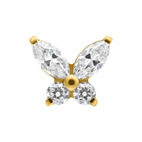 Push Fit Butterfly Attachment - Golden Metal
