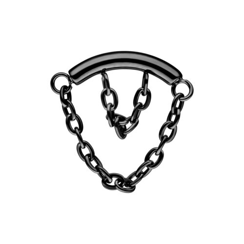 Double Chain Hidden Helix Push Fit Aufsatz - Black Metal