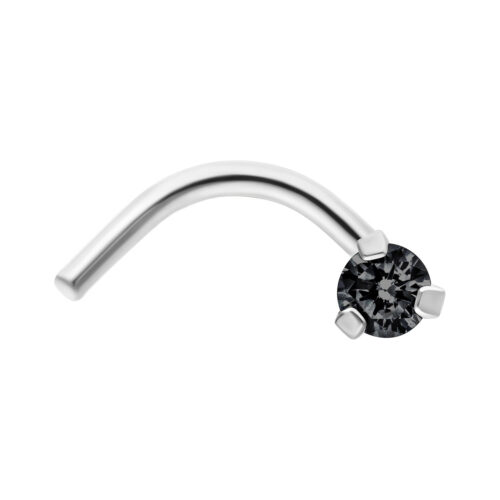Curved Jewelled - Black